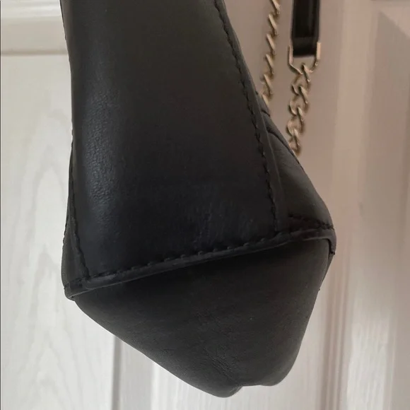 kate spade Black Quilted Adjustable Gold Chain-Strap Shoulder Bag - Picture 6 of 10